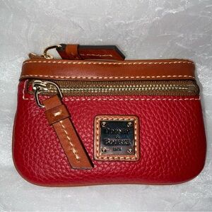 Dooney and Bourke Small Coin Purse Keychain, Red NWT